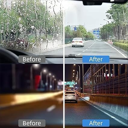 Car Glass Oil Film Removal Cleaner, Powerful Windshield Cleaner & Oil Film Remover, Enhance Visual Effect Of Windshield