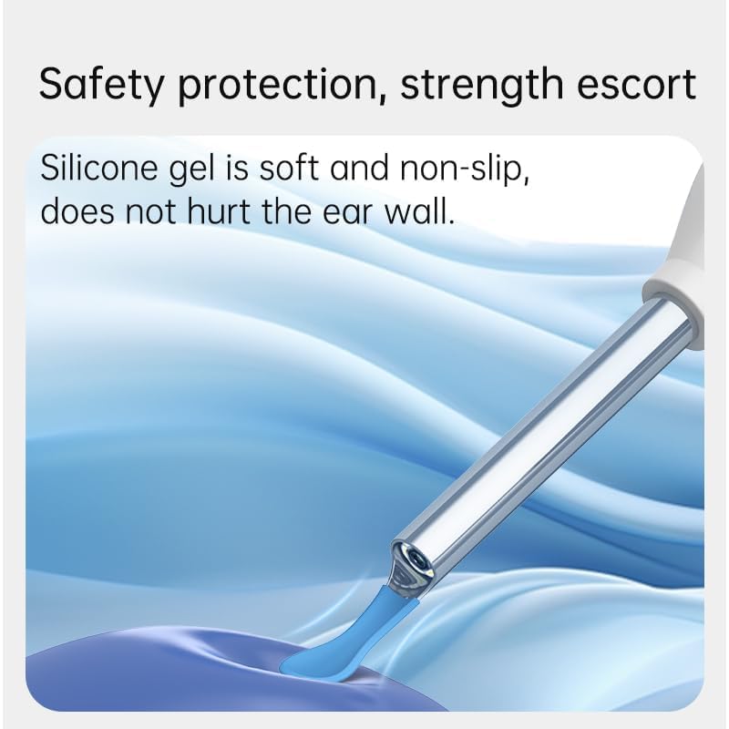 Smart Ear Cleaner with HD Camera | LED Light | Rechargeable | Compatible with Android & iPhone | Safe Silicone Tips | Ear Wax Removal Tool