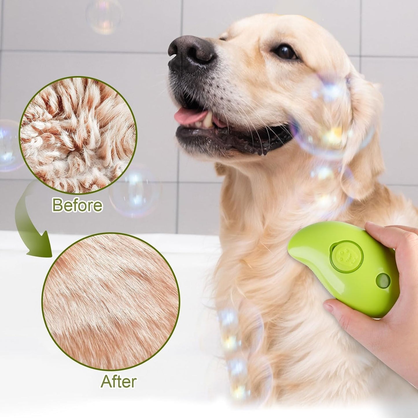 Cat Steam Brush 3 in 1 Steamy Pet Brush Cleanser Cat Dog Massage Comb with Steam Pet Grooming Brush for Cats | Water Steamer Pet Hair Remover Shedding Loose Hair