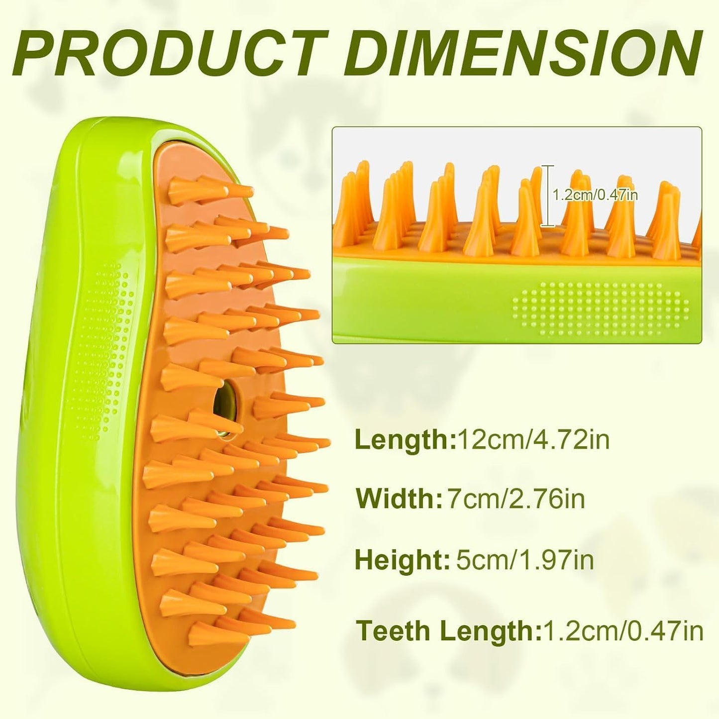 Cat Steam Brush 3 in 1 Steamy Pet Brush Cleanser Cat Dog Massage Comb with Steam Pet Grooming Brush for Cats | Water Steamer Pet Hair Remover Shedding Loose Hair