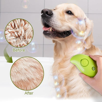 Cat Steam Brush 3 in 1 Steamy Pet Brush Cleanser Cat Dog Massage Comb with Steam Pet Grooming Brush for Cats | Water Steamer Pet Hair Remover Shedding Loose Hair